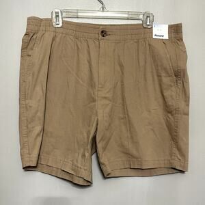 Abound Men's Tan/Khaki Elastic Waist Button/Zip Closure Pockets XXL NWT